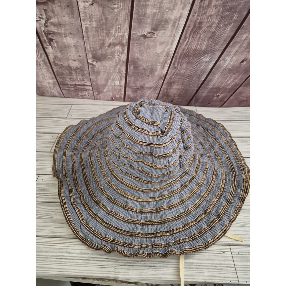 Milani Ruffle Floral Boho Womens Summer Beach Hat Forbusite Bell-shaped Hat - Picture 5 of 8
